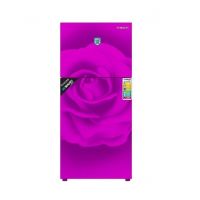 Waves Glass Door Freezer On Top Refrigerator 9 Cu ft Floral Pink (WR-309) 