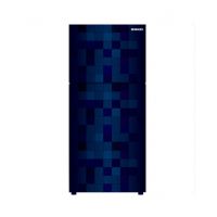 Waves Glass Door Freezer On Top Refrigerator 9 Cu ft Checked Blue (WR-309) 