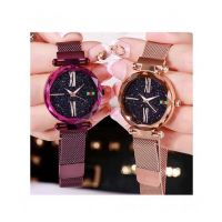 A & S Luxury Stary Sky Magnetic Women's Watch (Pack Of 2)