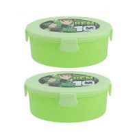Appollo Oval Lunch Box Green - Pack of 2