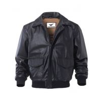 Toor Traders Bomber Leather Jacket For Men-Extra Large