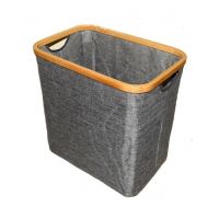 G-Mart Wooden Laundry Storage Basket - Grey