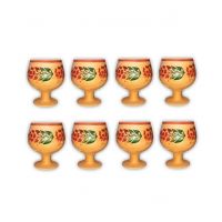Clay Potter Clay Cup Goblet Style 8 Pcs Set