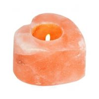 Dealbyu Himalayan Pink Salt Heart Shape Candle Holder