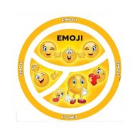 Easy Shop Emoji Melamine Serving Tray For Kid's