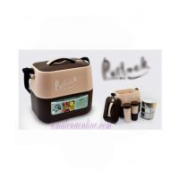 Easy Shop Picnic Carrier Lunch Bags And Box Set Brown
