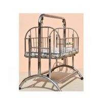 Easy Shop Stainless Steel Swing Cradle For Babies With Foam Bed
