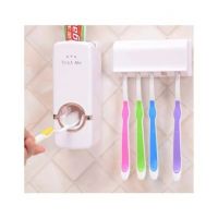 Easy Shop Toothpaste Dispenser With Brush Holder
