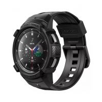 Spigen Rugged Armor Pro Matte Black Band & Case For 42mm Galaxy Watch 4 (ACS03833)