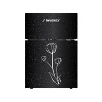 Inverex Glass Door Freezer-on-Top Refrigerator 5 cu ft Black (INV-55 GD)