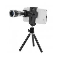 Atan Shop 12X Zoom Lens With Tripod For Mobile Black