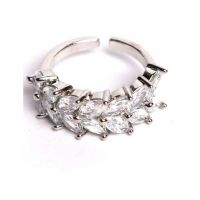 KhawajasKreation Adjustable Ring For Women Sliver