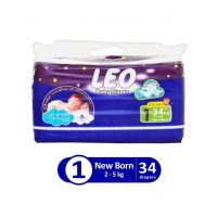 Leo Blue Baby Diaper New Born 2-5 KG Pack Of 34