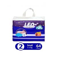 Leo Blue Baby Diaper Small 3-6 KG Pack Of 64
