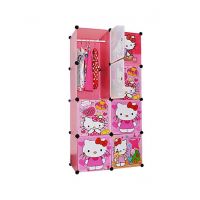 Israr Mall Eight Cubic Hello Kitty Kids Wardrobe - Pink