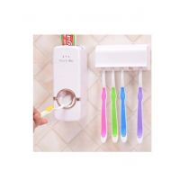Muzamil Store Toothpaste Dispenser with Brush Holder