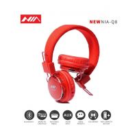 NIA Q8 Bluetooth Stereo Headset Fold-Able Red