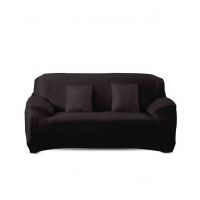 Rainbow Linen Sofa Cover Black (7 Seater)