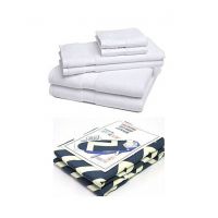 Shopya Cotton Bath Towels Set With Iron Board Cover Pack Of 2