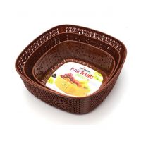 Shopya Lavenna Collection Knit Fruit Basket Brown Pack Of 3