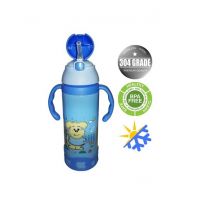 World of Promotion Stainless Steel Cartoon Water Bottle Blue (500ML)
