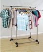 Easy Shop Double Pole Cloth Hanging Rack With Shoe Stand
