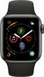 Apple iWatch Series 4 44mm Space Gray Aluminum Case With Black Sport Band - GPS (MU6D2)