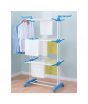 AGM Portable 3 Tier Clothes Drying Stand Blue/White