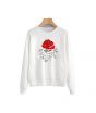 AMV Flower Printed Sweatshirt For Unisex White (0033)
