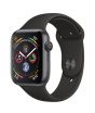 Apple iWatch Series 4 44mm Space Gray Aluminum Case With Black Sport Band - GPS (MU6D2)