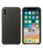 Apple Leather Case For iPhone X/XS - Charcoal Gray