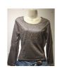 Aini Garments Mix Jersey T-Shirt For Girl Brown & Silver (0004)