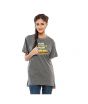 C-Tees Anday Wala Burger Print T-Shirt For Women Gray (CKT10190)