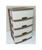 Easy Shop 4 Step Storage Drawers White (0830)