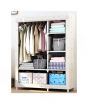 Easy Shop Five Shelf & One Sided Hanging Cloth Wardrobe White