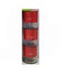 Easy Shop Glass Canister Pack Of 3 Red