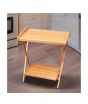 Easy Shop Wooden Two Flappers Tea Trolley (0459)
