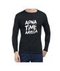 I-Clearance Round Neck Printed Full Sleeve T-Shirt For Men Black (0113)