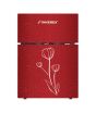 Inverex Glass Door Freezer-on-Top Refrigerator 5 cu ft Red (INV-55 GD)