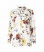 Marks & Spencer Floral Print Satin Women's Shirt Ivory (T432424C)