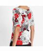 Marks & Spencer Floral Print Slash Neck Half Sleeve Women's T-Shirt Red (T416431J)