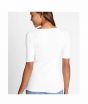 Marks & Spencer Scoop Neck Half Sleeve Women's T-Shirt White (T411398)