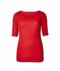 Marks & Spencer Slash Neck Half Sleeve Women's T-Shirt Bright Red (T411348)