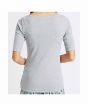 Marks & Spencer Slash Neck Half Sleeve Women's T-Shirt Grey Marl (T411348)