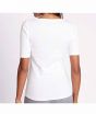 Marks & Spencer Slash Neck Half Sleeve Women's T-Shirt White (T411348)