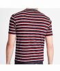 Marks & Spencer Striped Crew Neck Men's T-Shirt Cranberry (T285205Q)