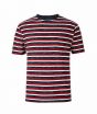 Marks & Spencer Striped Crew Neck Men's T-Shirt Cranberry (T285205Q)