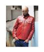 Mashriqi Washed Leather Jacket For Men Safari Red (SMQ-TXB-01)