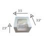 Packzypk Single Cupcake Box 6.5x2.5x3 White