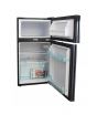 Panatron Glass Door Freezer-on-Top Refrigerator 4 cu ft Black Lines (PT-69)